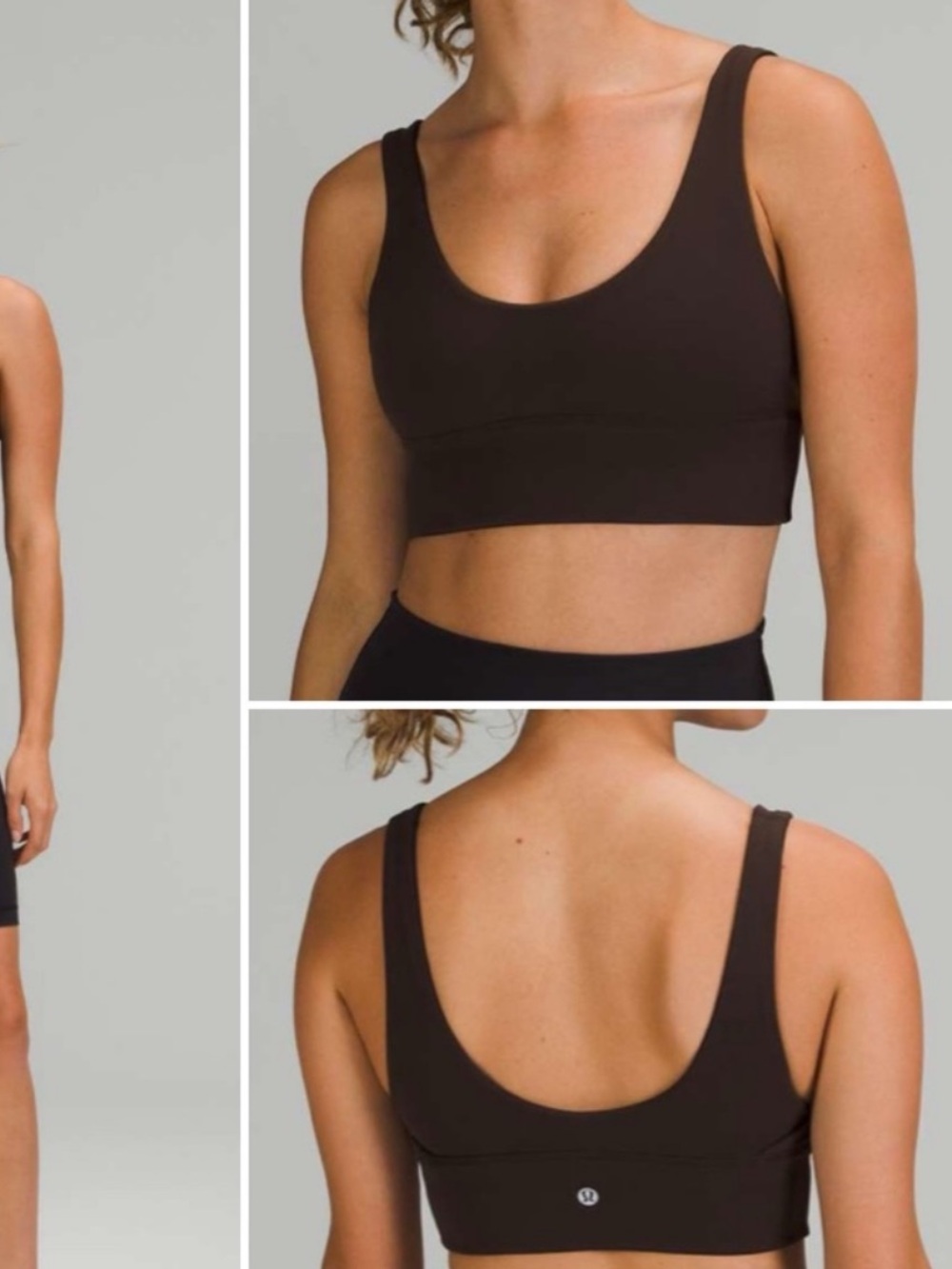 Lululemon Align Ribbed Reversible Solid Black Sports Bra Size 10